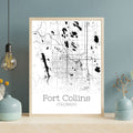 Fort Collins Colorado City Map Poster - GroovyGrove