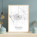 Visalia California City Map Poster - GroovyGrove