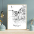 Weston Florida City Map Poster - GroovyGrove