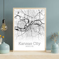 Kansas City Missouri Map Poster - GroovyGrove