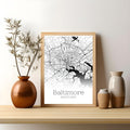 Baltimore Maryland City Map Poster - GroovyGrove