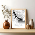 Baytown Texas City Map Poster - GroovyGrove