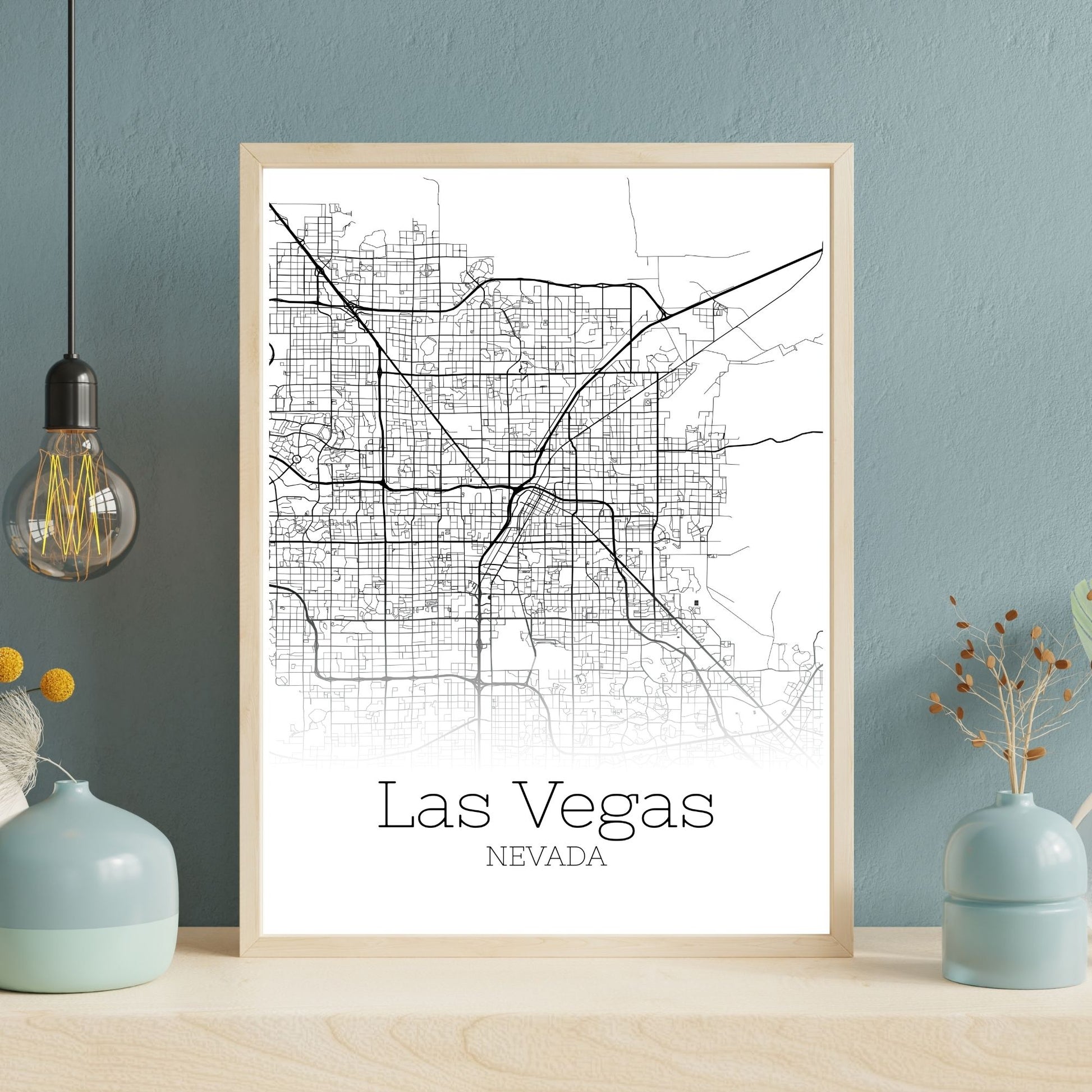 Las Vegas Nevada City Map Poster - GroovyGrove