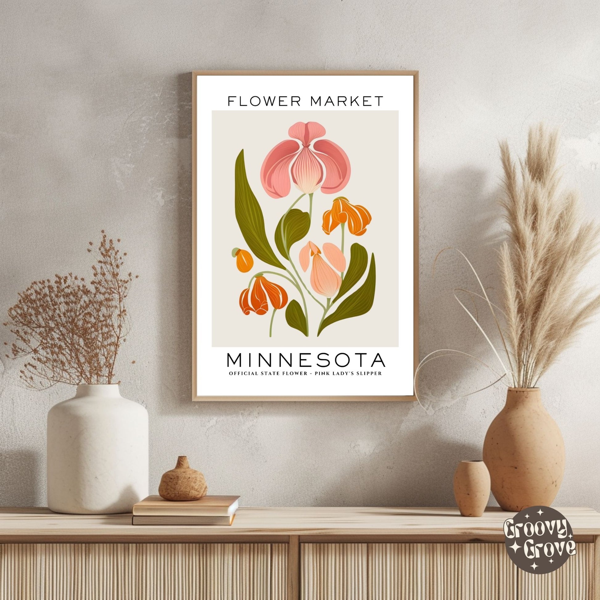 Minnesota Flower Market Poster - GroovyGrove