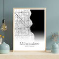 Milwaukee Wisconsin City Map Poster - GroovyGrove