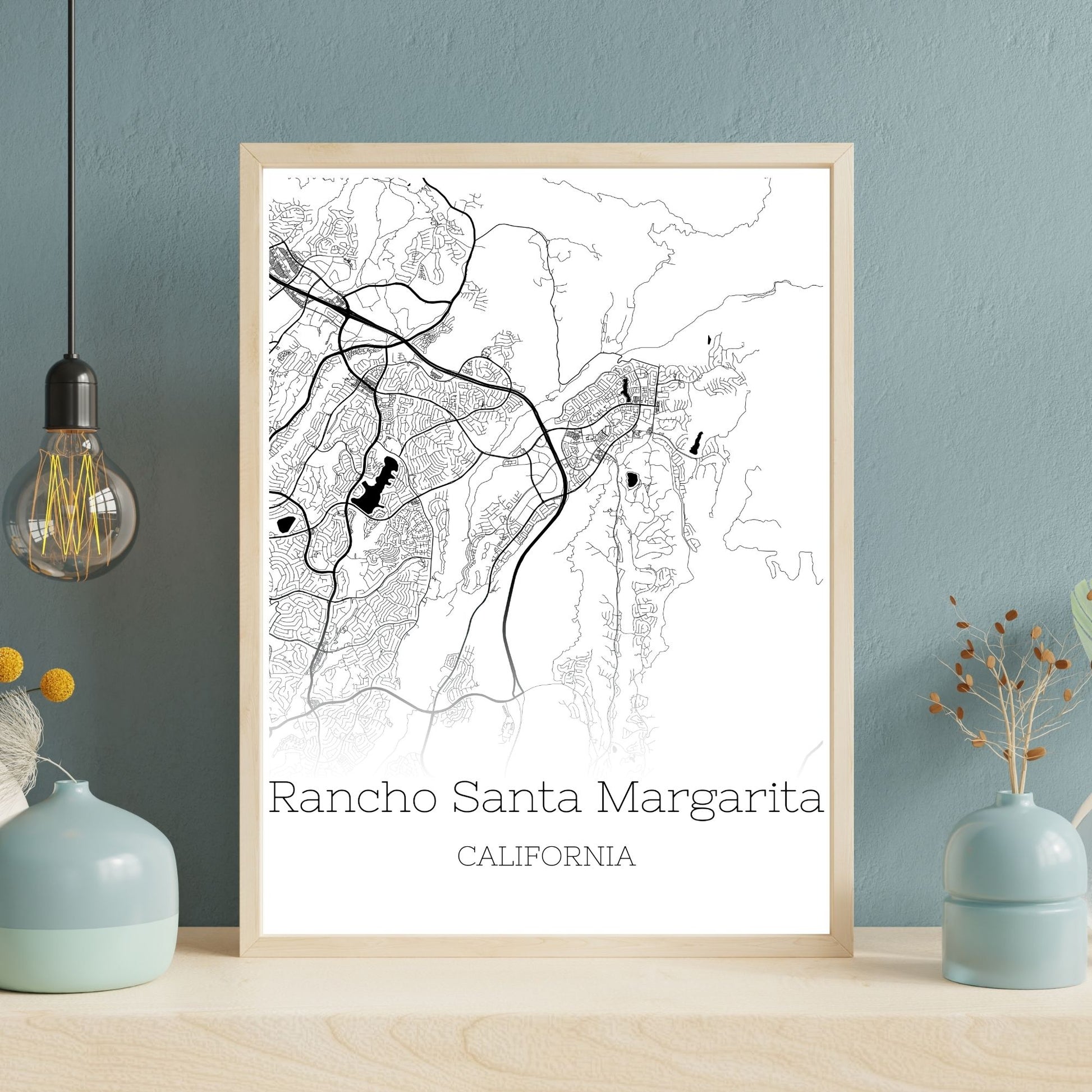 Rancho Santa Margarita California City Map Poster - GroovyGrove