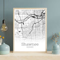 Shawnee Kansas City Map Poster - GroovyGrove