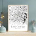 East Orange New Jersey City Map Poster - GroovyGrove