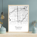 Taylor Michigan City Map Poster - GroovyGrove