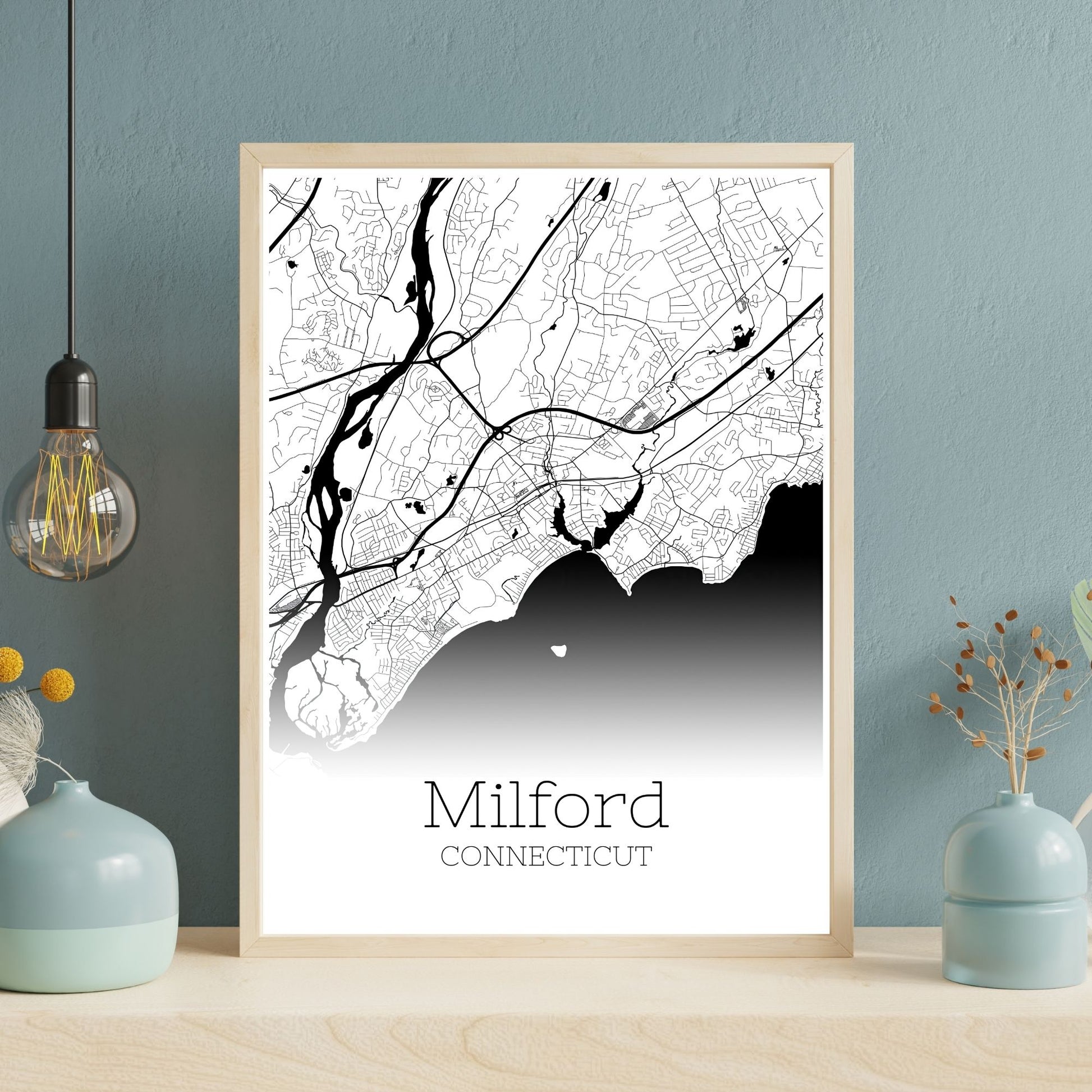 Milford Connecticut City Map Poster - GroovyGrove