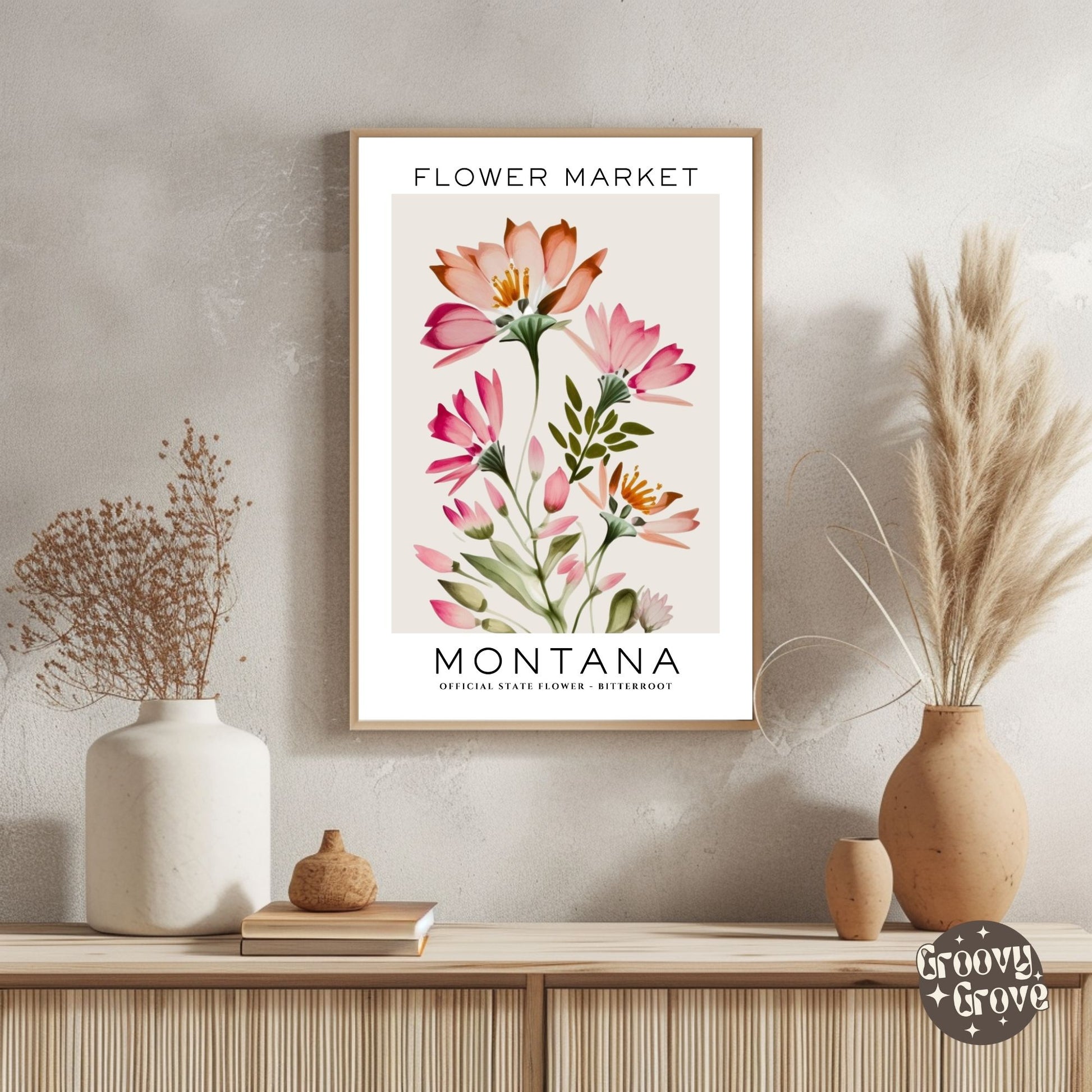 Montana Flower Market Poster - GroovyGrove