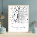 Terre Haute Indiana City Map Poster - GroovyGrove