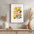 South Carolina Flower Market Poster - GroovyGrove