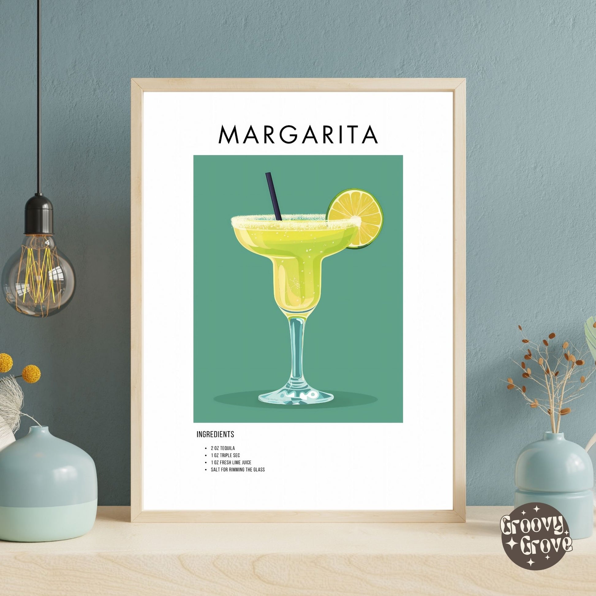 Margarita Retro Cocktail Poster - GroovyGrove