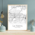 La Habra California City Map Poster - GroovyGrove