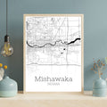 Mishawaka Indiana City Map Poster - GroovyGrove