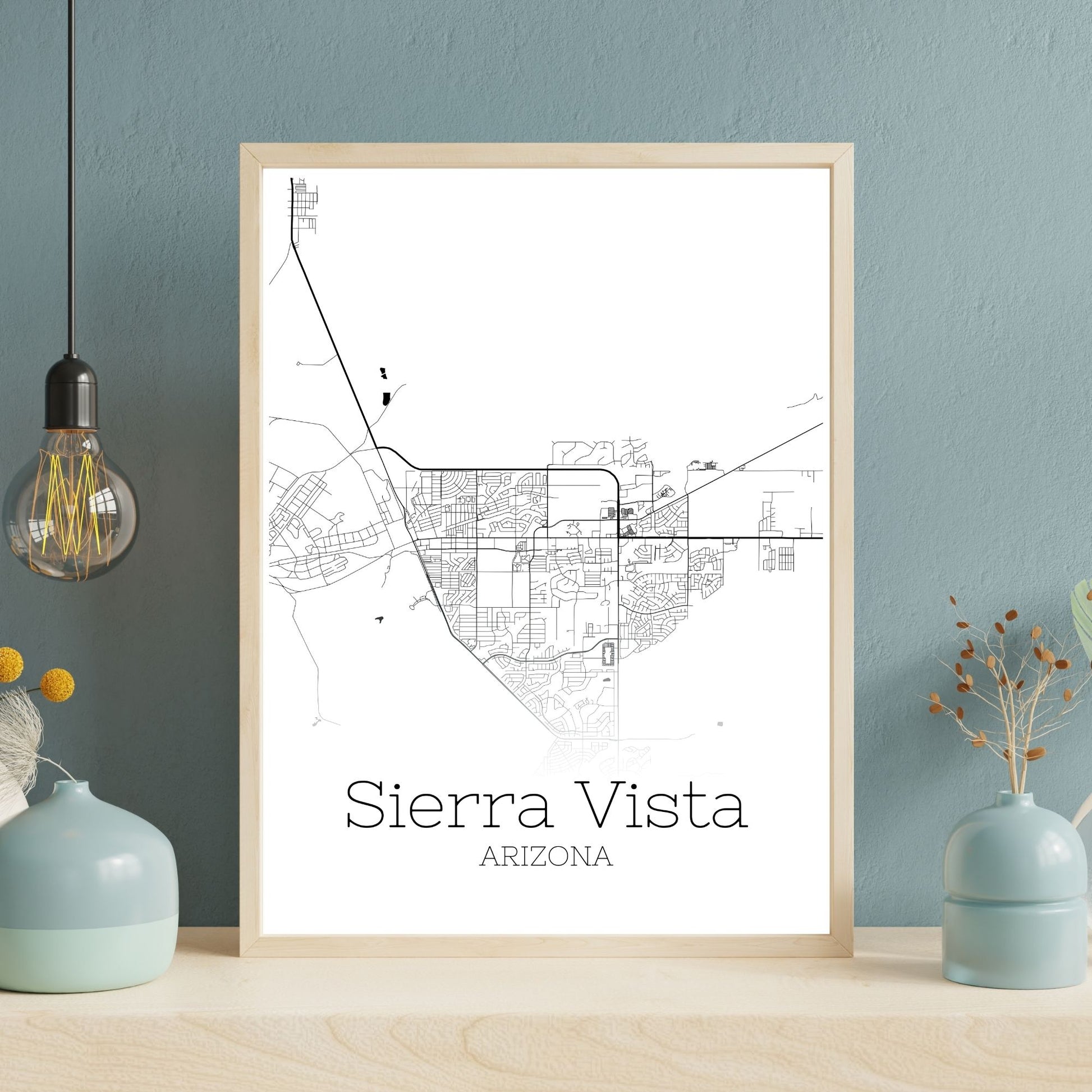 Sierra Vista Arizona City Map Poster - GroovyGrove