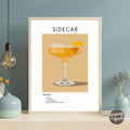 Sidecar Retro Cocktail Poster - GroovyGrove