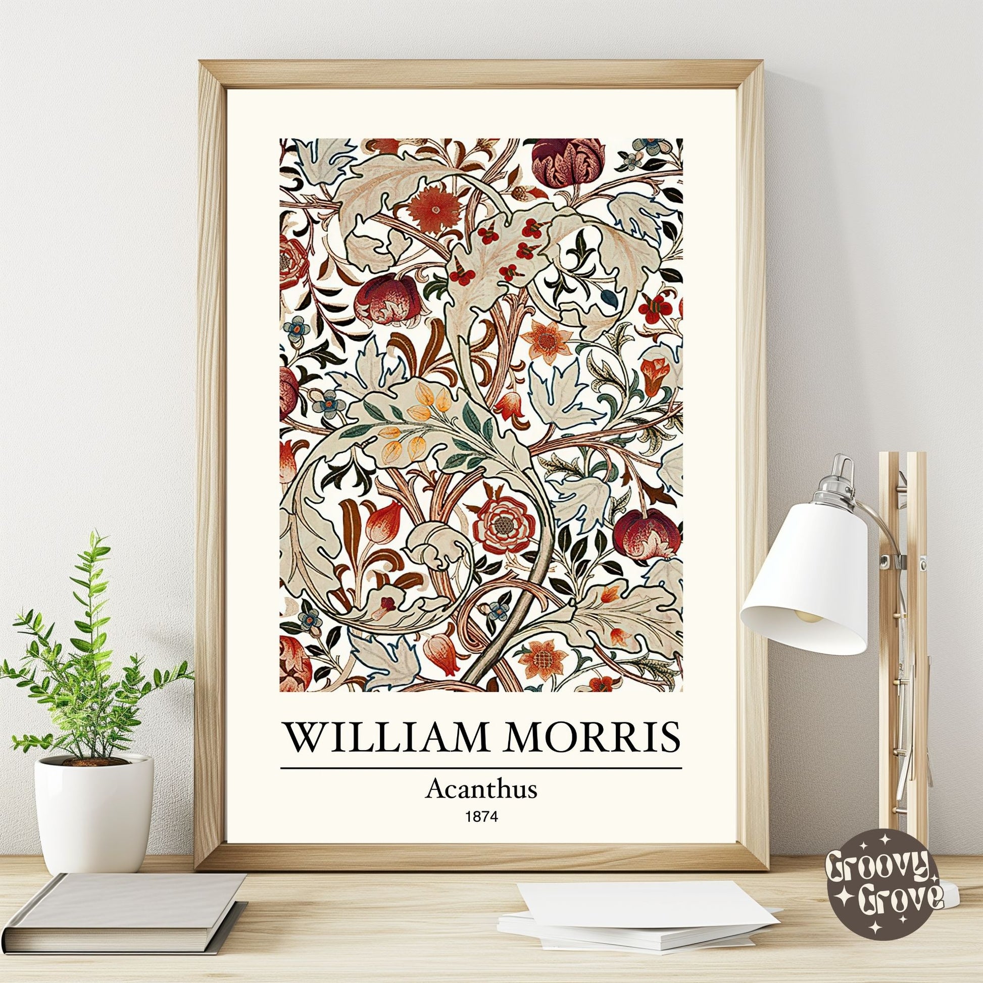 Acanthus 1874 William Morris Poster - GroovyGrove