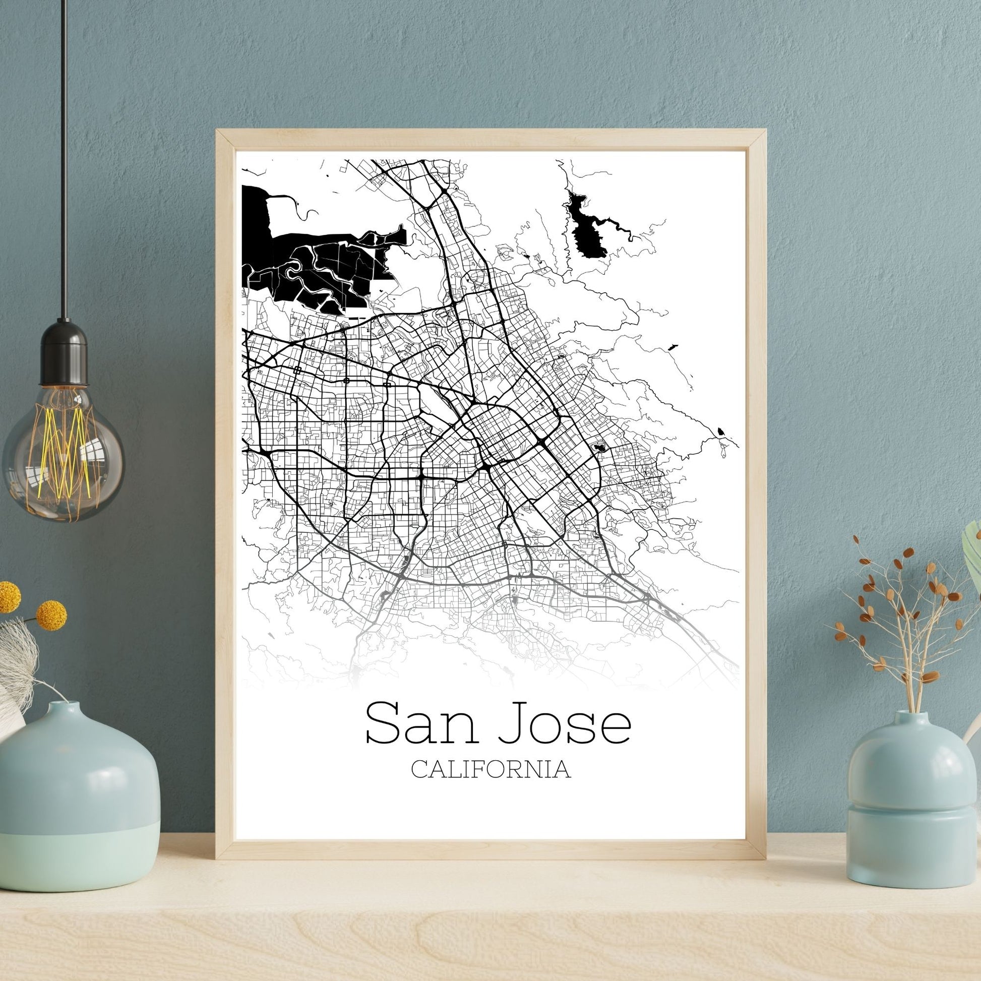 San Jose California City Map Poster - GroovyGrove