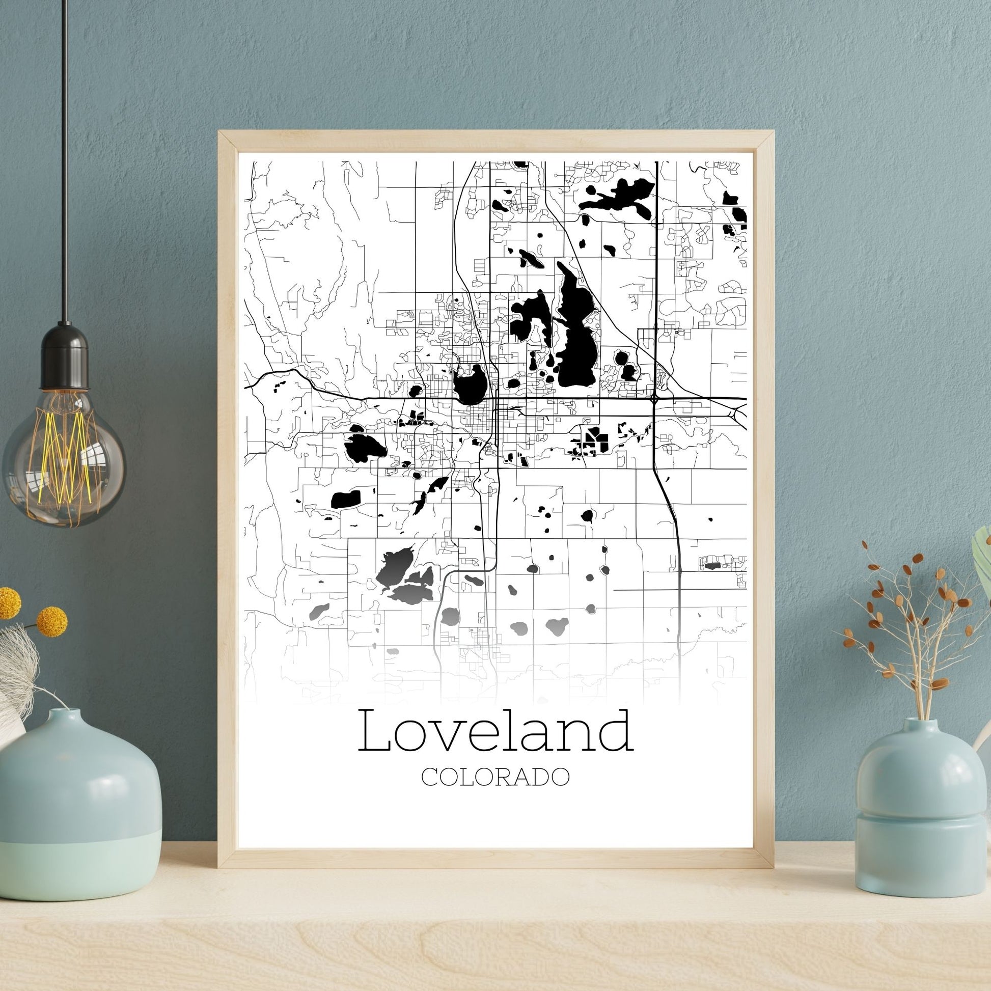 Loveland Colorado City Map Poster - GroovyGrove