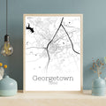 Georgetown Texas City Map Poster - GroovyGrove