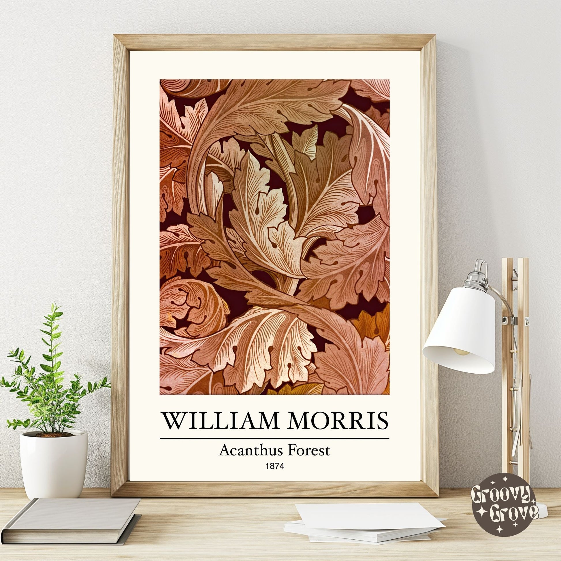 Acanthus Forest 1874 William Morris Poster - GroovyGrove