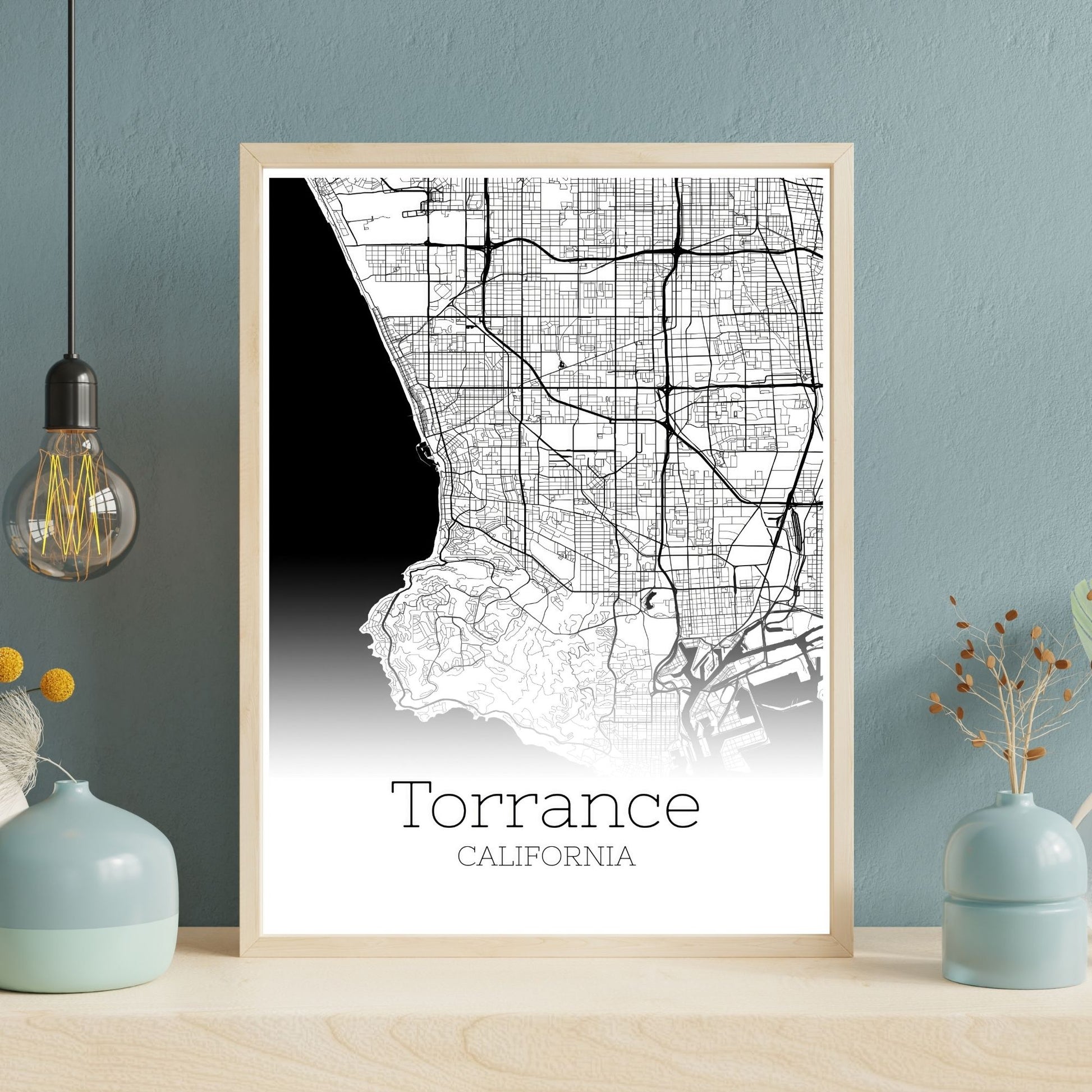 Torrance California City Map Poster - GroovyGrove