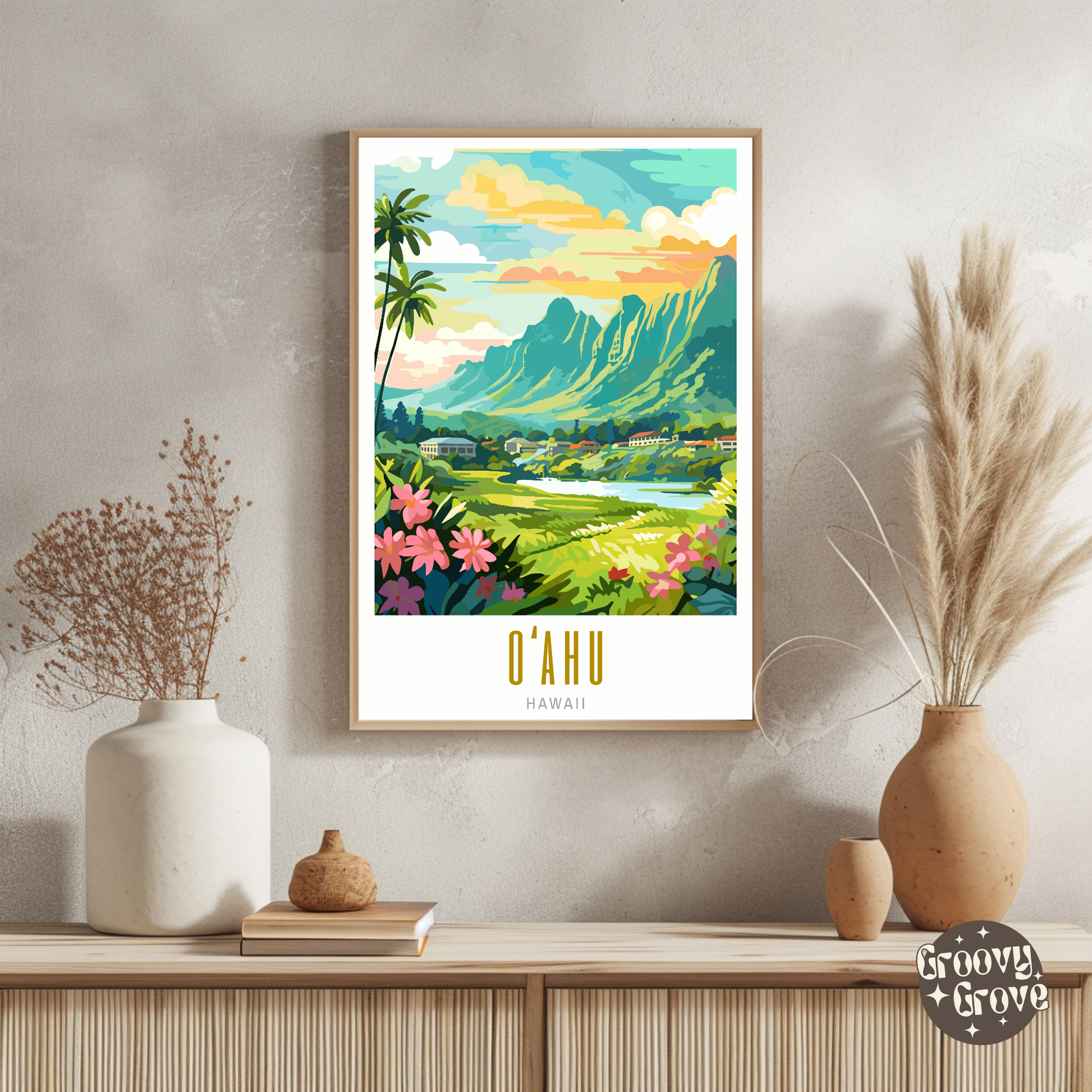 Oahu Hawaii Poster - GroovyGrove