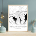 Hendersonville Tennessee City Map Poster - GroovyGrove