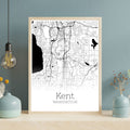 Kent Washington City Map Poster - GroovyGrove