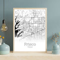 Frisco Texas City Map Poster - GroovyGrove