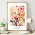 June Birthday Flower Market Poster - GroovyGrove