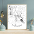 Redmond Washington City Map Poster - GroovyGrove