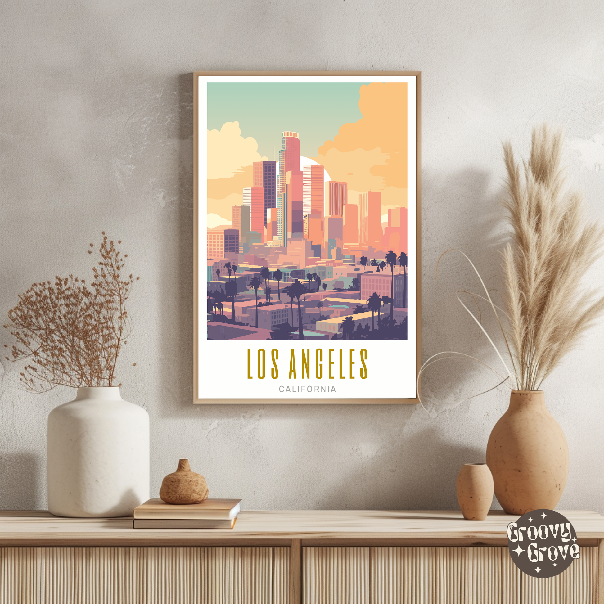 Los Angeles California Poster - GroovyGrove