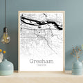 Gresham Oregon City Map Poster - GroovyGrove