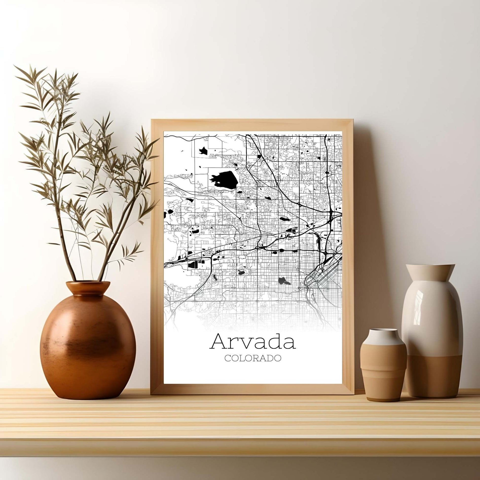 Arvada Colorado City Map Poster - GroovyGrove