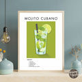 Mojito Cubano Retro Cocktail Poster - GroovyGrove