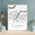 St. Charles Missouri City Map Poster - GroovyGrove