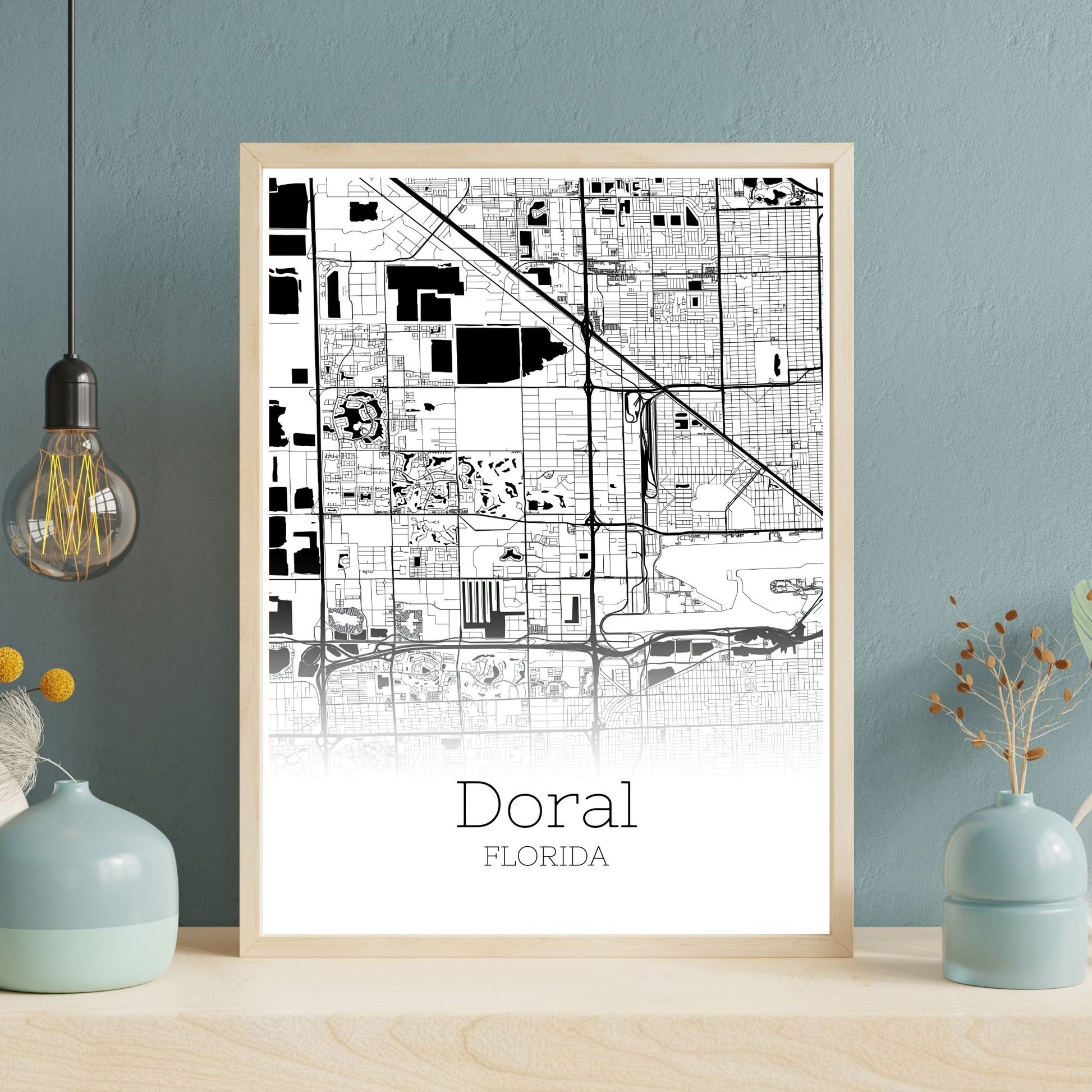 Doral Florida City Map Poster - GroovyGrove