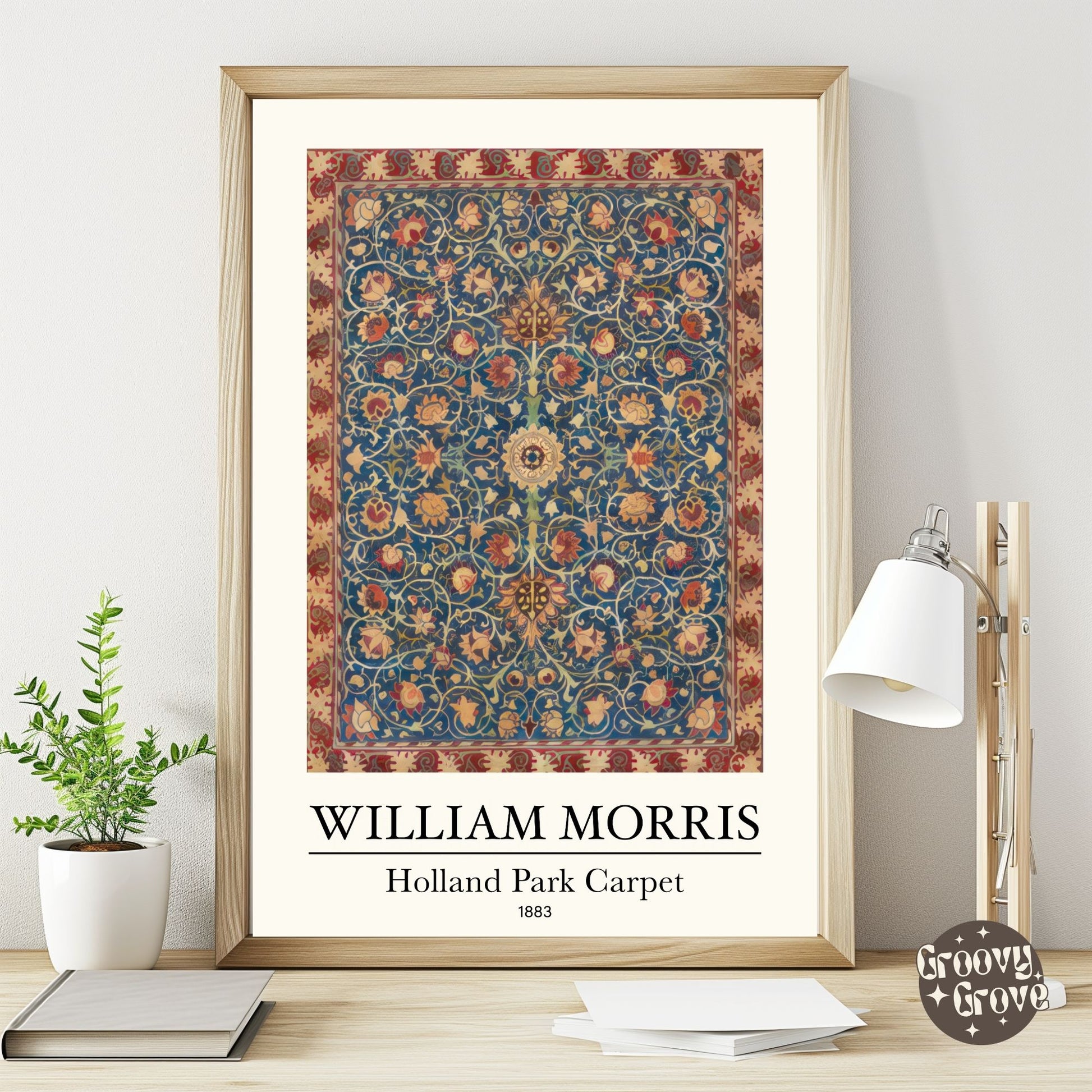 Holland Park Carpet 1883 William Morris Poster - GroovyGrove