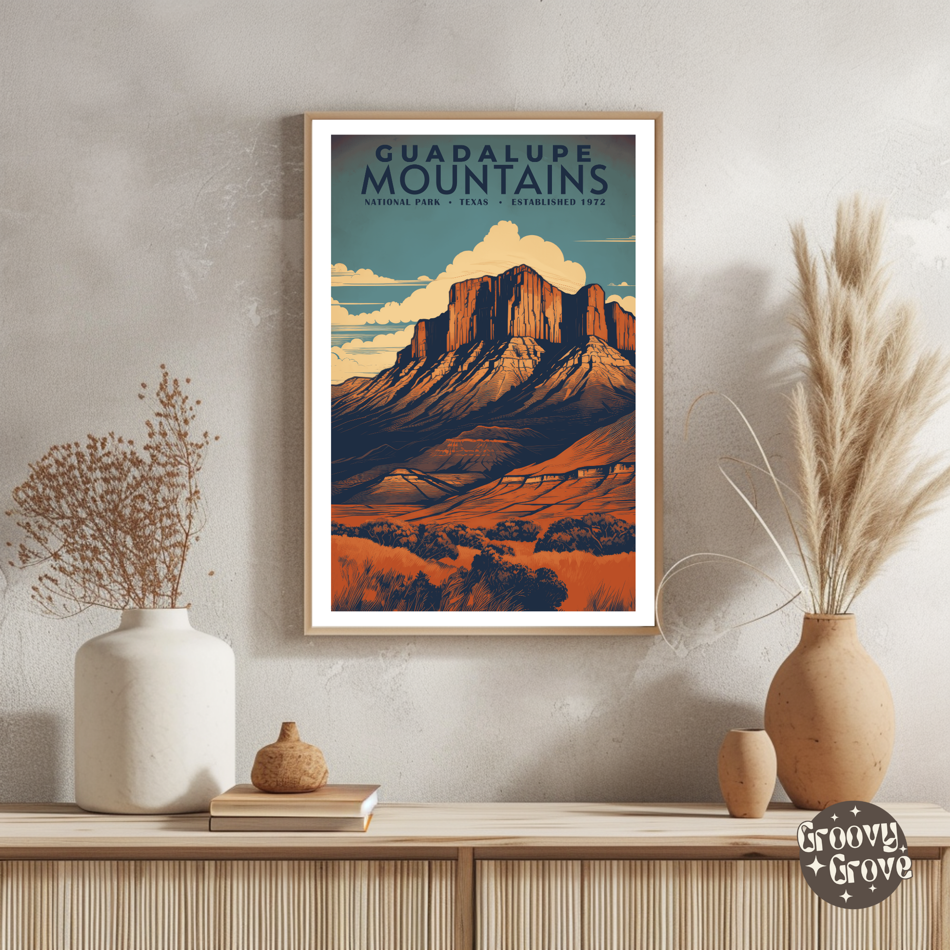 Guadalupe Mountains National Park Vintage Poster - GroovyGrove