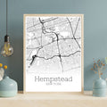 Hempstead New York City Map Poster - GroovyGrove