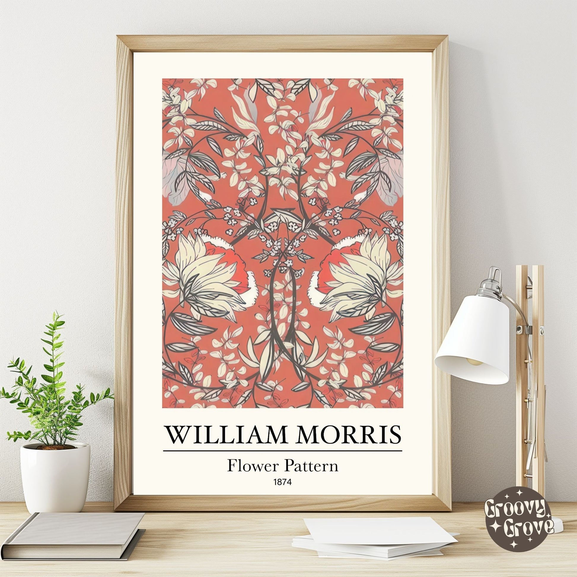 Flower Pattern 1874 William Morris Poster - GroovyGrove