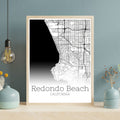 Redondo Beach California City Map Poster - GroovyGrove