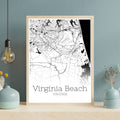 Virginia Beach Virginia City Map Poster - GroovyGrove