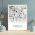 Downey California City Map Poster - GroovyGrove