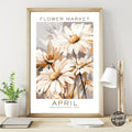 April Birthday Flower Market Poster - GroovyGrove