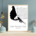 Lake Havasu City Arizona Map Poster - GroovyGrove