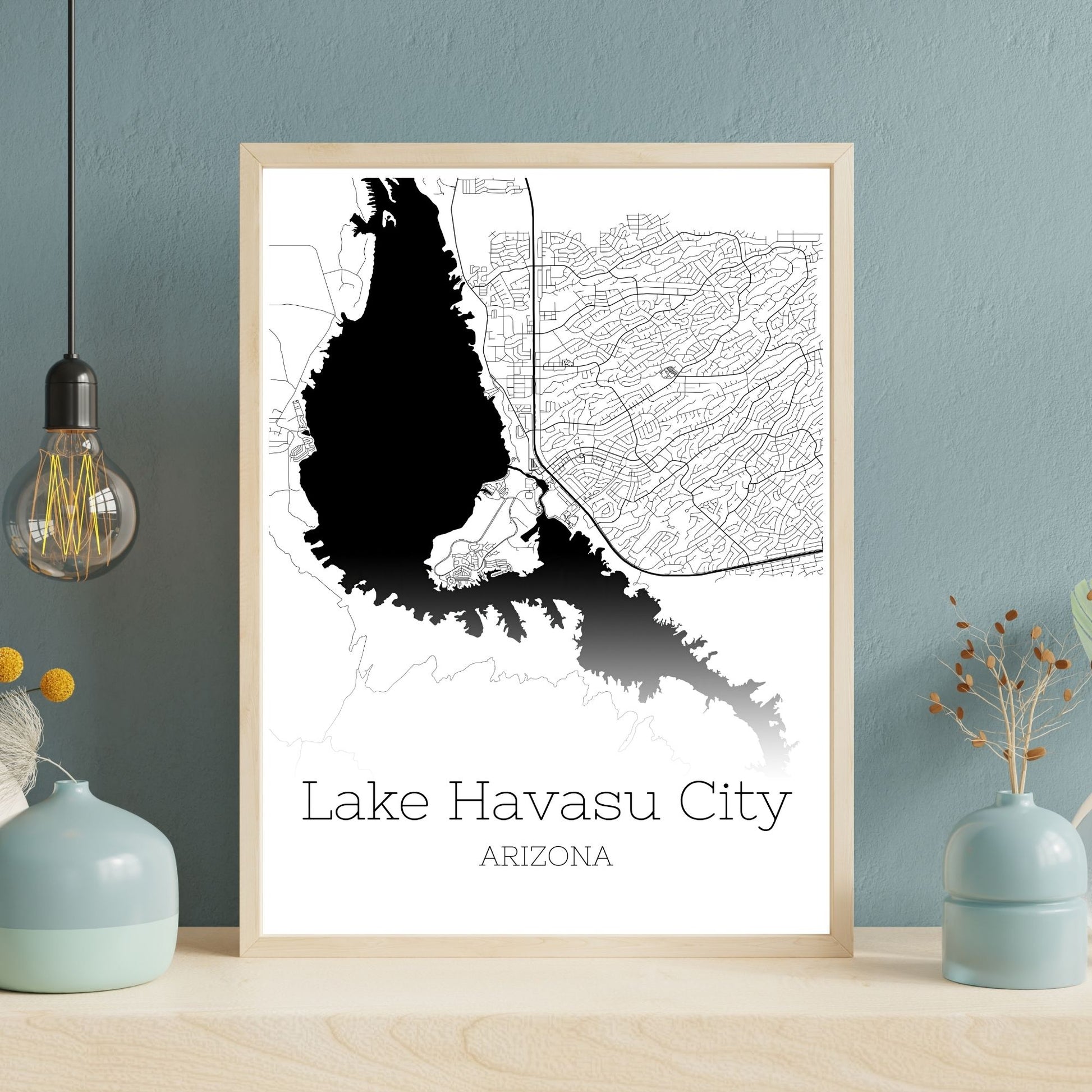 Lake Havasu City Arizona Map Poster - GroovyGrove